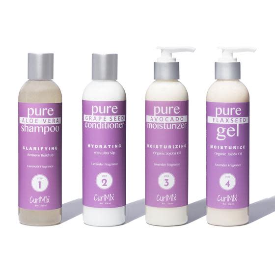 Lavender Wash + Go System with Organic Jojoba Oil for Moisturizing Hair (Step 1 - 4)