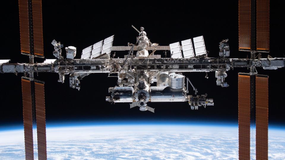 ISS with the Earth underneath.