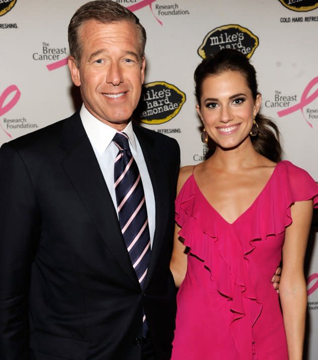 Allison Williams Famous Dad: Brian Williams  After a few small parts on "American Dreams" and "The League," 23-year-old Yale grad Allison just landed her first regular TV role as Marnie on HBO's buzzy new comedy, "Girls." But her father's certainly no stranger to the small screen: Dad Brian has been anchoring the NBC Nightly News since 2004, and this year his show "Rock Center with Brian Williams" was nominated for five News and Documentary Emmy Awards.