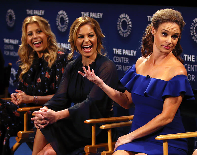 <p>The <i>Fuller House</i> stars chatted about the show’s upcoming third season at the Paley Center in Beverly Hills. The Sept. 22 premiere date falls on the 30th anniversary of the Tanners and Kimmy Gibbler coming into our lives, so these ladies have shared a lot of laughs. (Photo: David Livingston/Getty Images) </p>