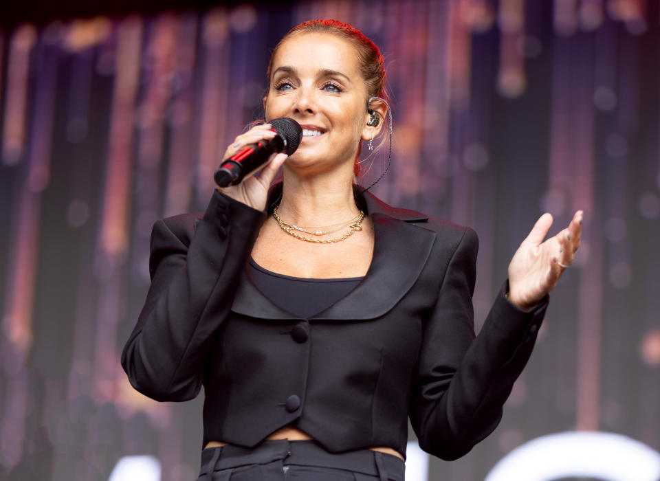 Louise Redknapp during the Flackstock festival in memory of Caroline Flack at Pangbourne, Berkshire. Picture date: Monday July 25, 2022. (Photo by Suzan Moore/PA Images via Getty Images)