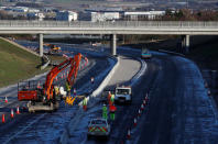 Construction takes place on the Western Peripheral Route in Aberdeen, Scotland, Britain January 17, 2018. REUTERS/Russell Cheyne