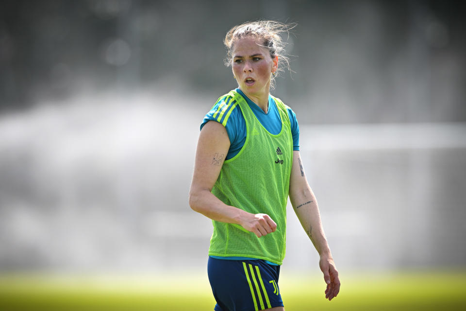 Sara Björk Gunnarsdóttir won a lawsuit over Lyon in May. (Photo by Chris Ricco - Juventus FC/Juventus FC via Getty Images)