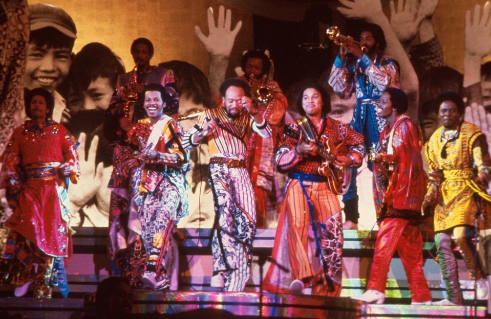 Earth Wind And Fire perform at Music for UNICEF Concert at The United Nations in New York, on January 9, 1979.