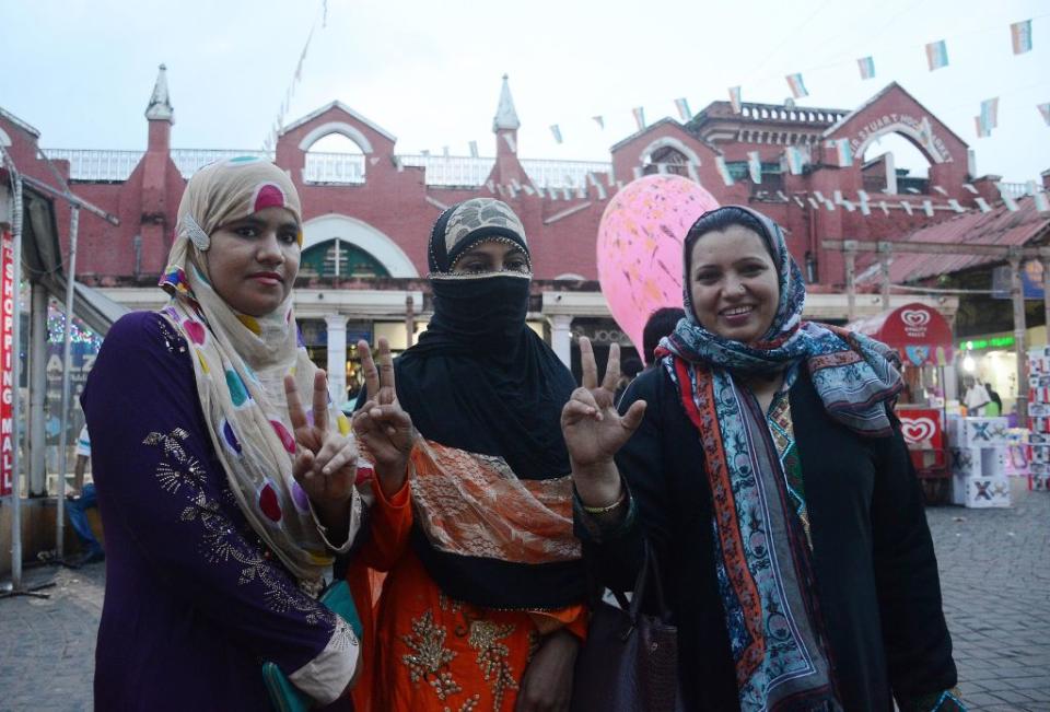 A group of Muslim women celebrated the Supreme Court decision last August (Picture: Getty)