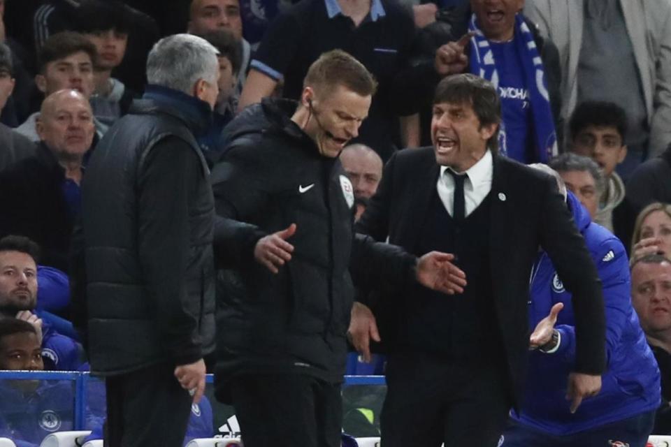 Chelsea’s Antonio Conte will reacquaint himself with Jose Mourinho on the Old Trafford touchline this weekend