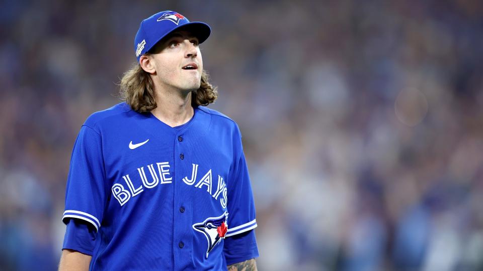 Kevin Gausman was one of the best pitchers in the AL in 2022, but an improved Blue Jays defence could see him extend his dominance even further this season. (Getty Images)