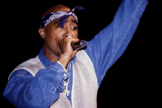 Rapper 2Pac Shakur West Coast Hip Hop Blue Baseball Jersey