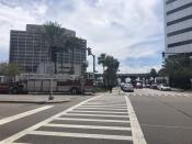 <p>First responders are seen near the scene of a shooting at Jacksonville Landing, Jacksonville, Fla., Aug. 26, 2018. (Photo: Brittney Donovan/Action News Jax) </p>