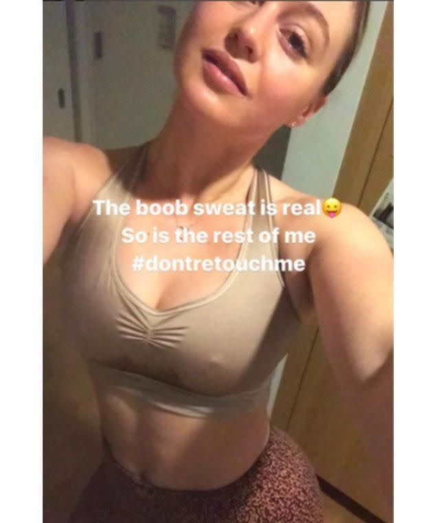 Iskra's focus is on healthy and happy these days. Photo: Instagram