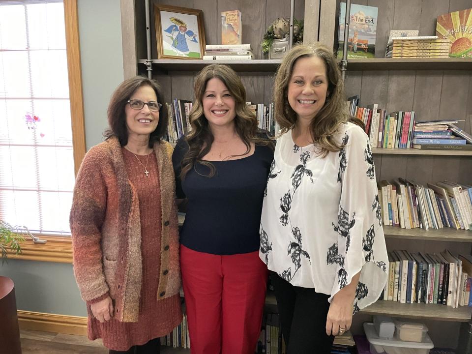 Gabby's Grief Center staff includes (from left): Laurie Loveland, board treasurer and volunteer; Kate Longenbarger, program director; and Kaye Lani Wilson, executive director.