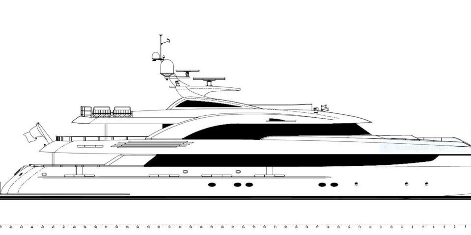 A plan for Boathouse Auctions'168-foot Trinity Tri-Deck superyacht