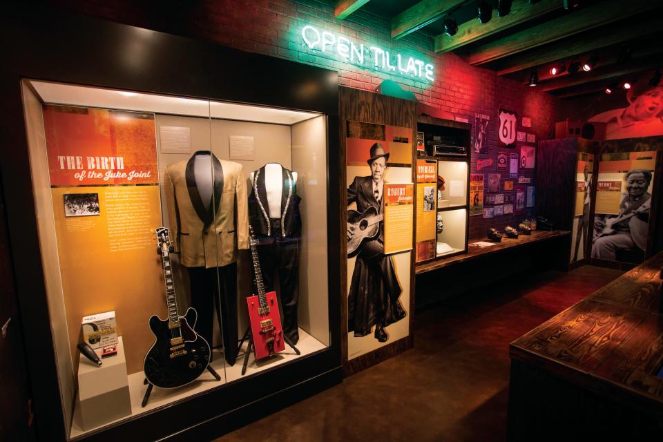 This juke joint room is included in the National Guitar Exhibit underway at The MAX in Meridian.