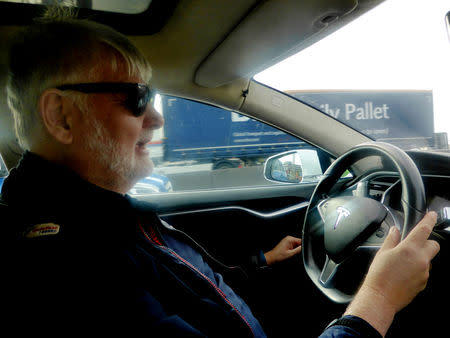 Taxi driver Trond Soemme drives his electric taxi in Oslo, Norway September 13, 2018. Picture taken September 13, 2018. REUTERS/Gwladys Fouche