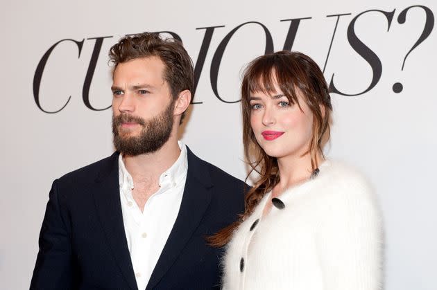 Jamie Dornan and Dakota Johnson attend a 