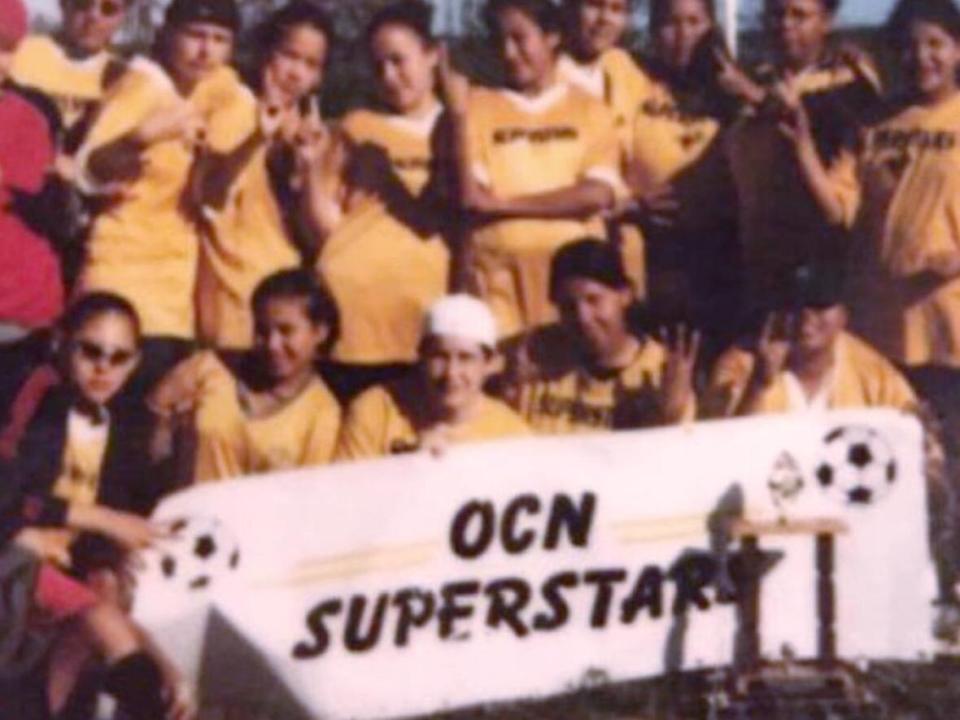 The original OCN Superstars team was founded in the late 1990s by Teresa Constant and some friends who wanted to play but had no options. The team was reinstated by parents when they saw their daughters facing the same challenge in 2020, during the pandemic. (Submitted by Teresa Constant  - image credit)