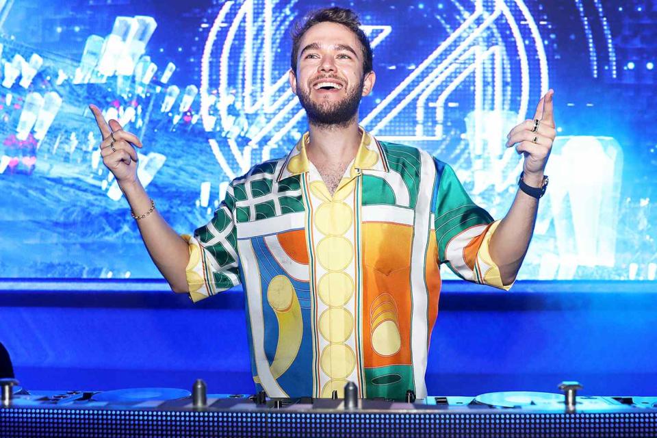 <p>Aaron Davidson/Getty</p> Zedd performs in Miami in July 2022