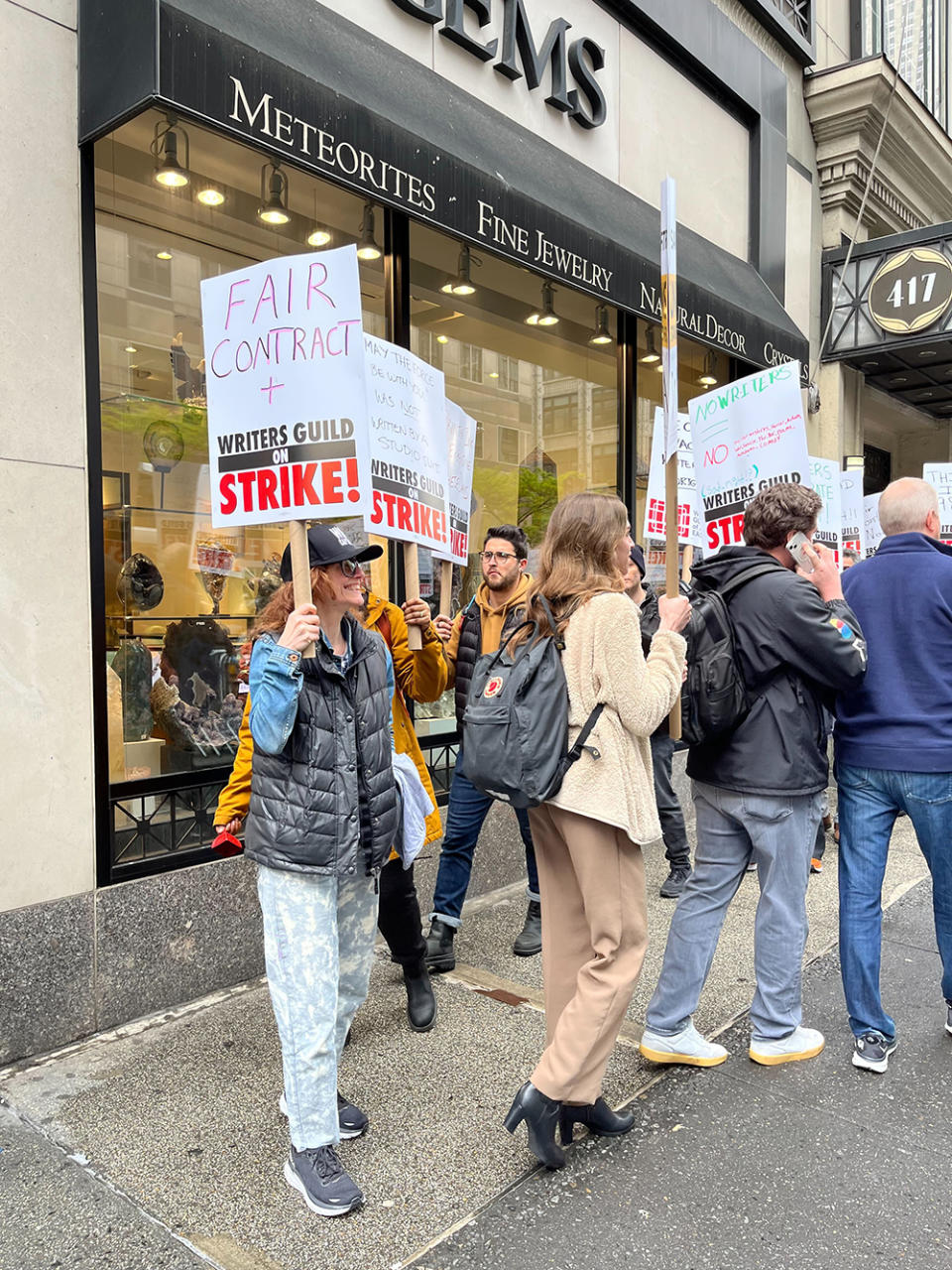 NYC picket at Peacock NewFronts