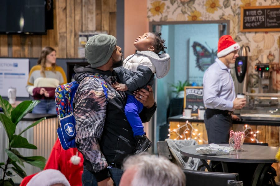 The Angel Tree Christmas Party at Talsma Furniture near Grand Rapids on Nov. 30, 2023. (Michael Buck/WOOD TV8)