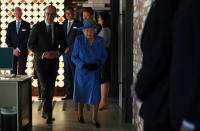 Britain's Queen Elizabeth visits Watergate House to mark the centenary of the GCHQ (Government Communications Head Quarters) in London, Britain, February 14, 2019. REUTERS/Hannah McKay/Pool