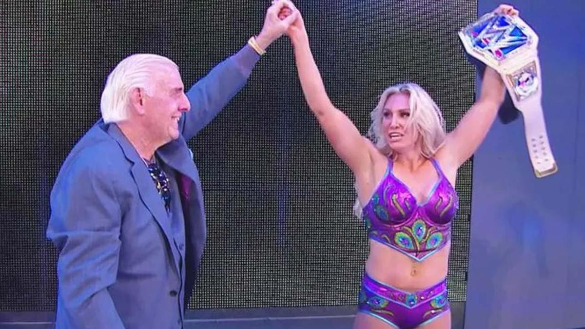 charlotte flair with big bra ad