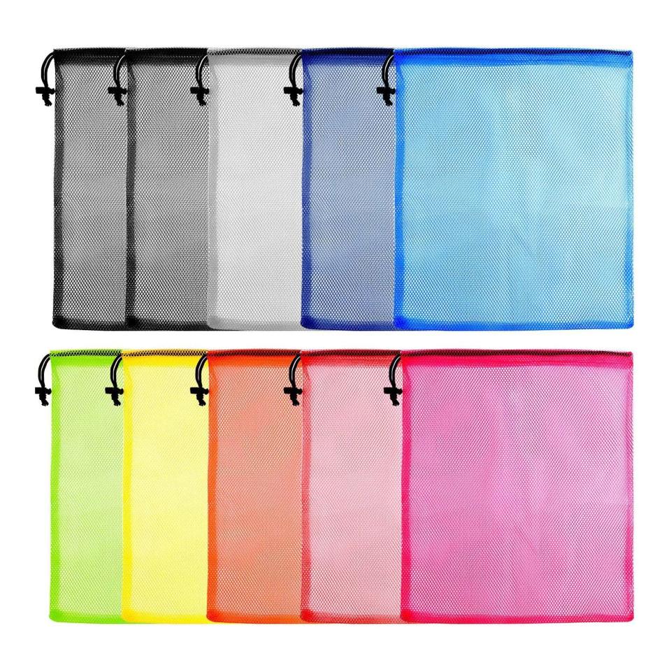 <p><strong>Kuuqua </strong></p><p>amazon.com</p><p><strong>$15.69</strong></p><p>Fun fact: People who hit the gym regularly end up toting quite a bit of laundry around. These brightly colored mesh bags <strong>will keep sweaty items away from the finer things in their duffel bag</strong>, while allowing air to circulate so they don't end up with any funky smells. </p>