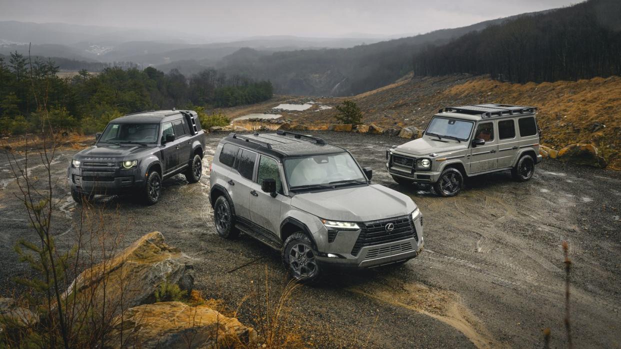 land rover defender lexus gx550 mercedes benz g class