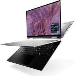 silver laptop with purple background