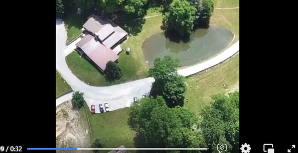 An aerial view of part of the Trails Carolina camp in Lake Toxaway, N.C.