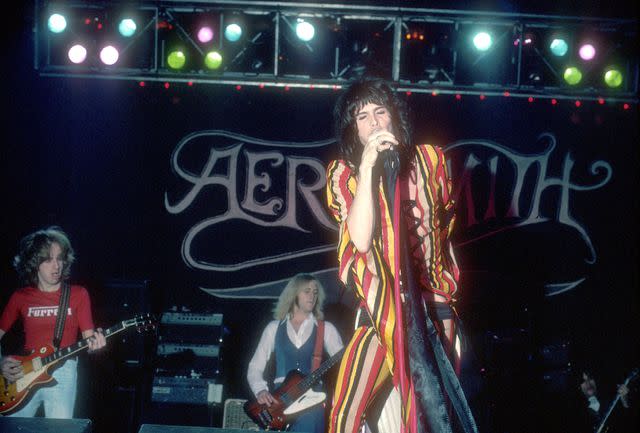 <p>Jeffrey Mayer/WireImage</p> Aerosmith in 1975