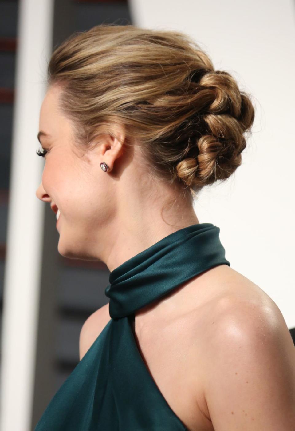 <p>Who needs a boring old bun when you can have a braid a la Brie Larson?</p>