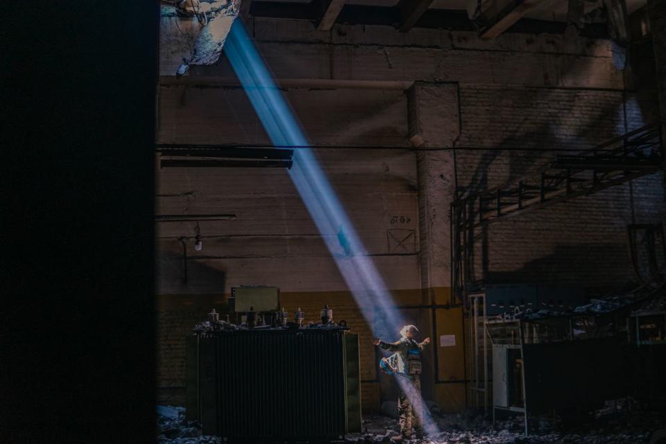 This photo released on May 10, 2022 is a self-portrait of Dmytro Kozatskyi inside the Azovstal iron and steel works factory in eastern Mariupol, Ukraine, amid the Russian invasion. (Personal archive / Dmytro Kozatskyi)