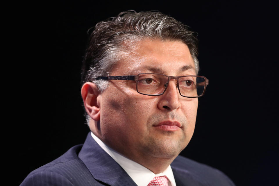Makan Delrahim, Assistant Attorney General of the Antitrust Division, U.S. Department of Justice, speaks at the 2019 Milken Institute Global Conference in Beverly Hills, California, U.S., April 29, 2019. REUTERS/Lucy Nicholson