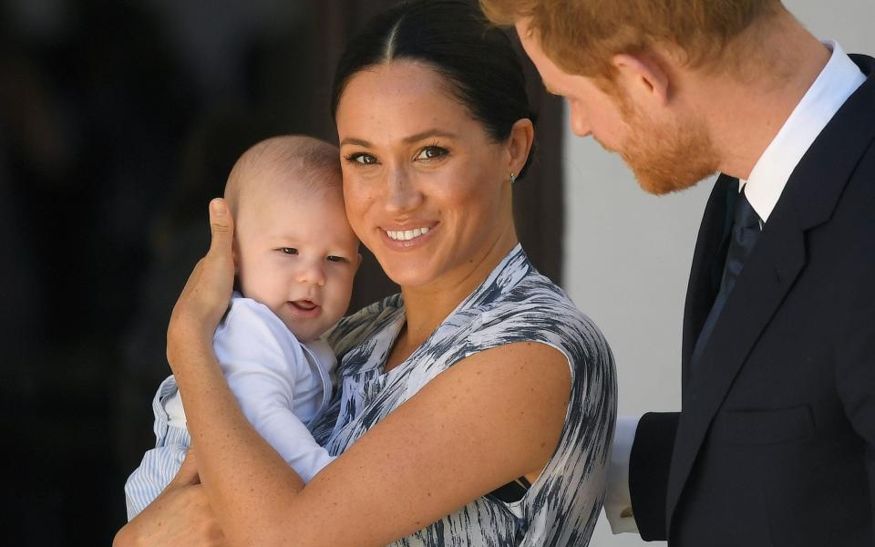 Meghan holding Archie Mountbatten-Windsor - Getty