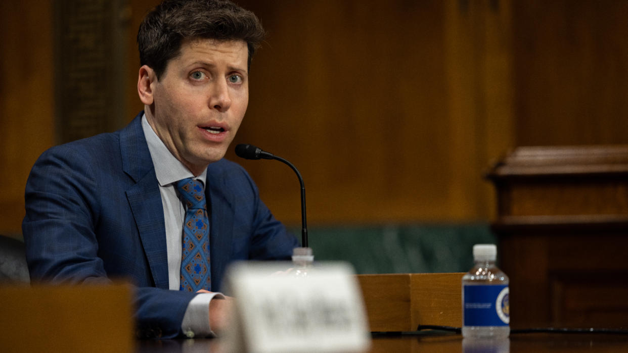  Sam Altman testifying on capital hill. . 