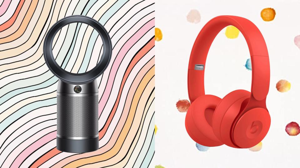 Brighten your weekend with a Dyson air purifier or red-hot Beats headphones—both on sale. (Photo: Amazon)