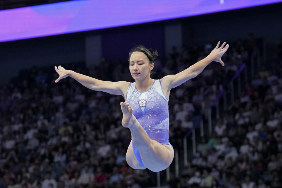 （丁華恬平衡木摘銅，是台灣第一位女子選手在亞運競技體操項目奪牌。／美聯社）