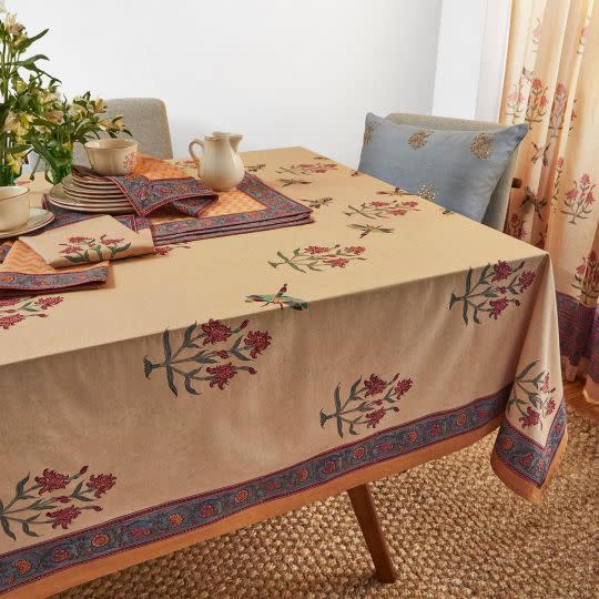57) Dragonfly Floral Tablecloth