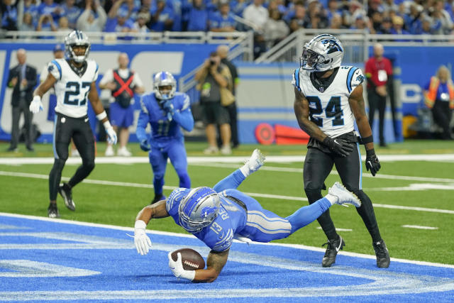 Detroit Lions running back Craig Reynolds (13) looks on against