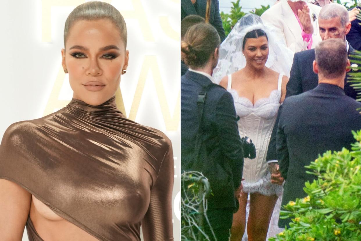 Khloe Kardashian attends the CFDA Fashion Awards at Casa Cipriani on November 07, 2022 in New York City. (Photo by Kevin Mazur/WireImage) Kourtney Kardashian Kourtney Kardashian and Travis Barker Wedding, Portofino, Italy - 22 May 2022 Mandatory Credit: Photo by Shutterstock (12951092c) Kourtney Kardashian Kourtney Kardashian and Travis Barker Wedding, Portofino, Italy - 22 May 2022