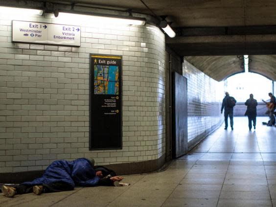 Homeless people kicked out of underpasses next to parliament ‘so MPs can get to work’