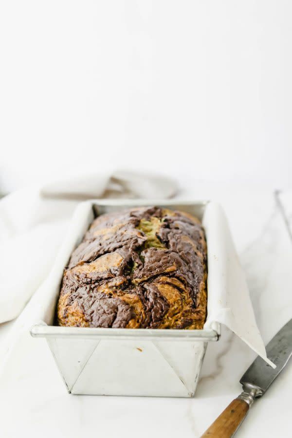 Chocolate Halvah Zucchini Bread