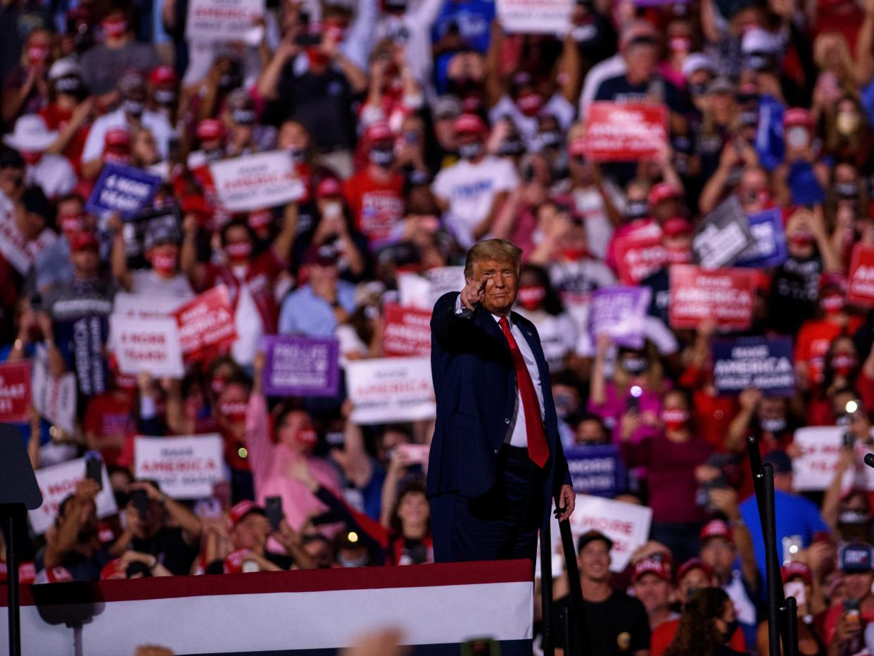 US president Donald Trump on Wednesday  (Getty Images)