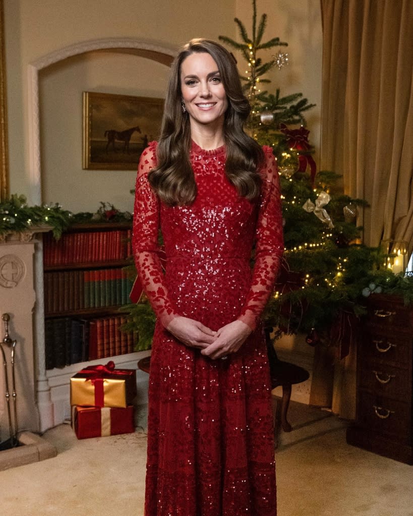 Princess Kate Wears Festive Red Gown While Promoting Holiday Concert