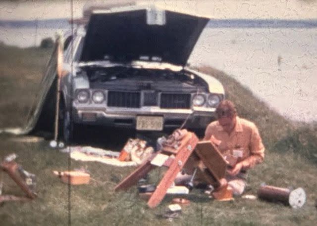 <p>Courtesy of LaVerne Biser</p> Setting up shop in Maine for first solar eclipse in 1963