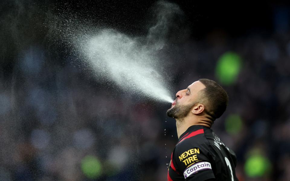 Manchester City's Kyle Walker before the match - Reuters