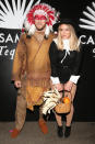 <p>The actress’s brief relationship with trainer beau Jason Walsh came to a screeching halt after they stepped out in these culturally insensitive costumes — a sexy pilgrim (yes, there is a sexy version of everything!) and Native American chief — in 2016. The <i>Younger</i> star apologized via social media, writing, “It was not properly thought through and I am truly, from the bottom of my [heart] sorry.” Walsh took to social media to admit he made a bad decision, too. (Photo: Todd Williamson/Getty Images) </p>