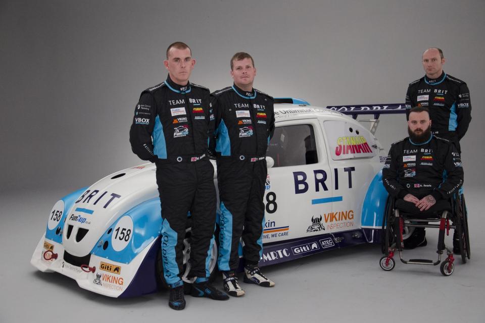 Endurance challenge: from left, Team BRIT members Warren McKinlay, Tony Williams, Andy Searle and Jimmy Hill: Lukie W Sheehan