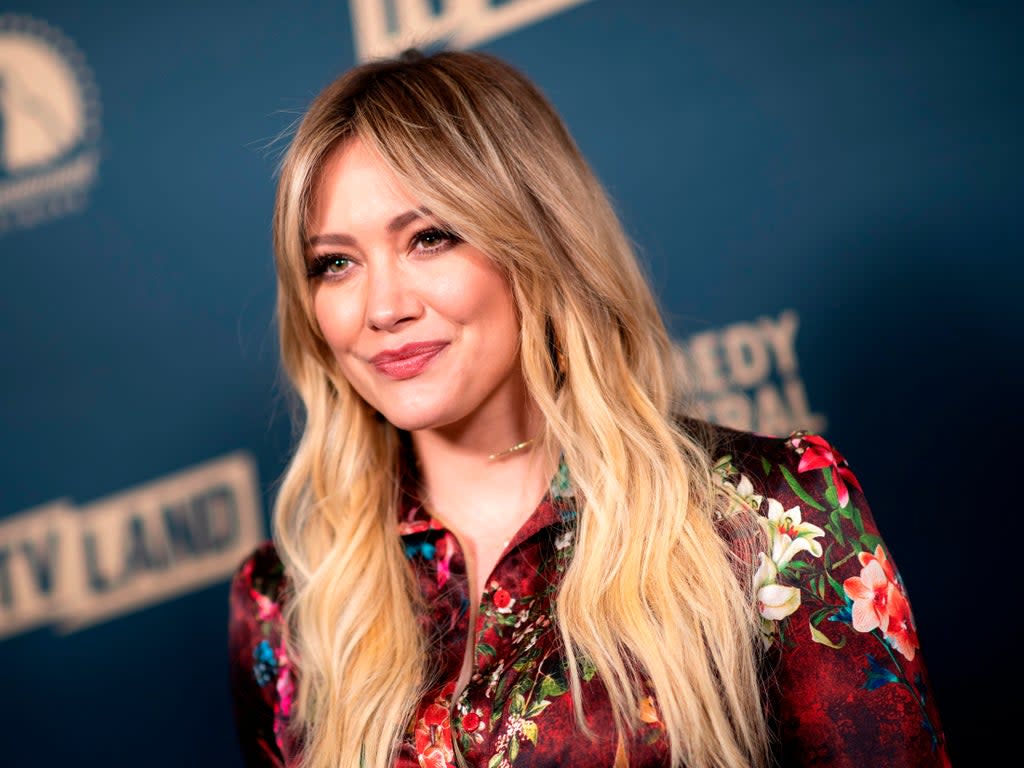 Hilary Duff attends the first Comedy Central, Paramount Network and TV Land Press Day, on 30 May 2019 in Los Angeles (AFP via Getty Images)