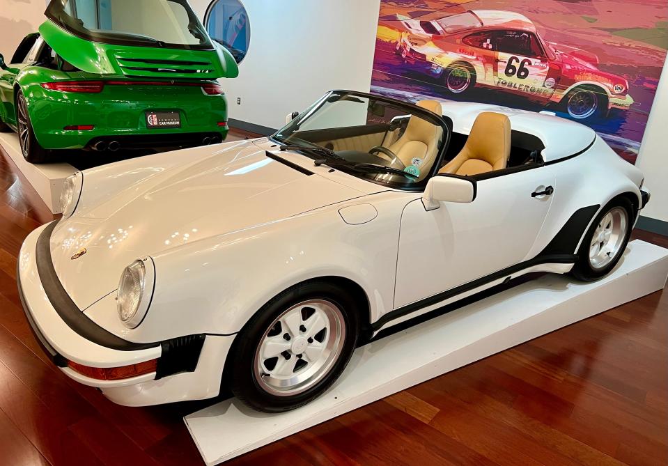 A 1989 Porsche 911 Carrera Speedster is part of the new permanent Porche Gallery at the Newport Car Museum.